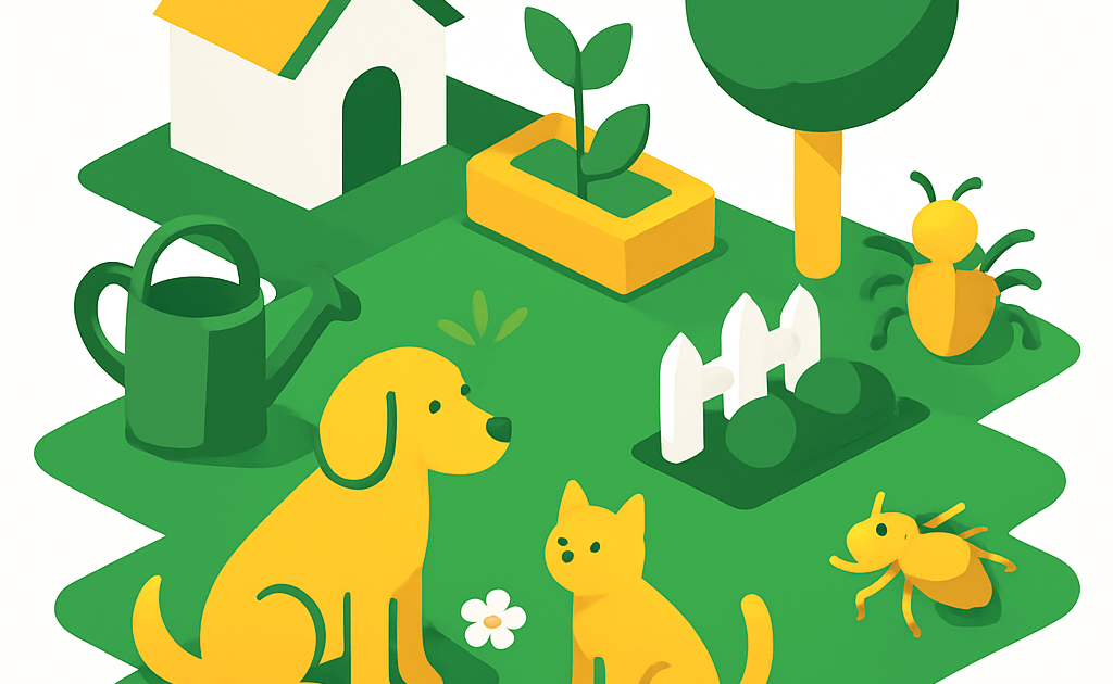Ilustracao jardim e pets BoraDicas tutorial