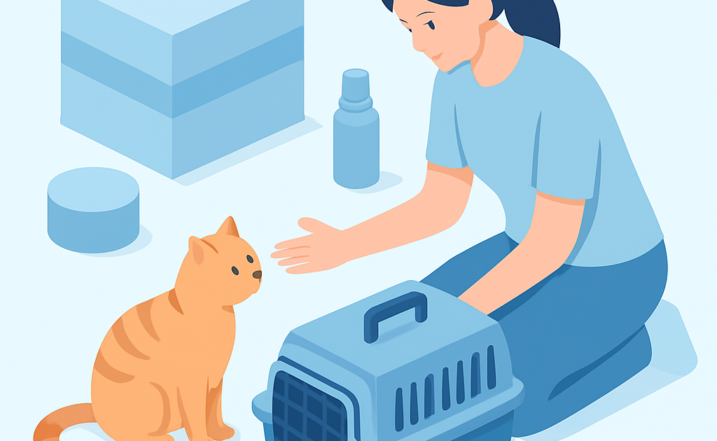 Ilustracao BoraDicas tutorial sobre como acostumar gato ao transporte