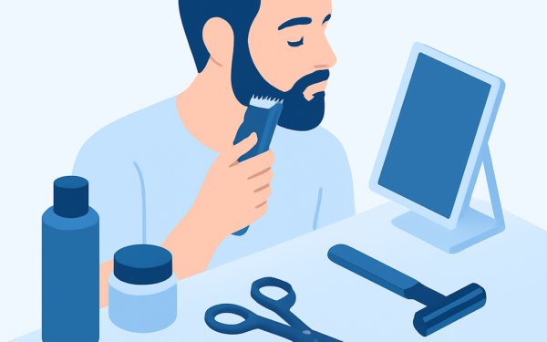 Ilustracao BoraDicas tutorial como aparar barba em casa