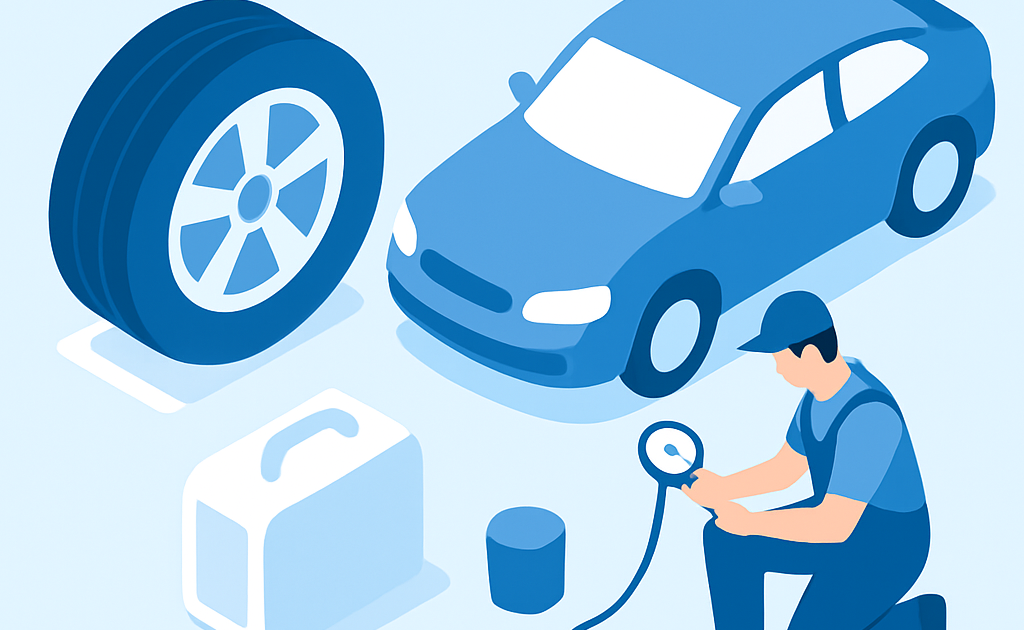 Ilustracao BoraDicas tutorial como calibrar pneu do carro corretamente
