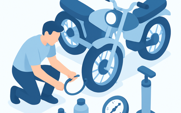 Ilustracao BoraDicas tutorial como calibrar pneu de moto corretamente