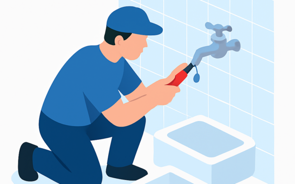 Ilustracao BoraDicas tutorial como consertar torneira de parede vazando