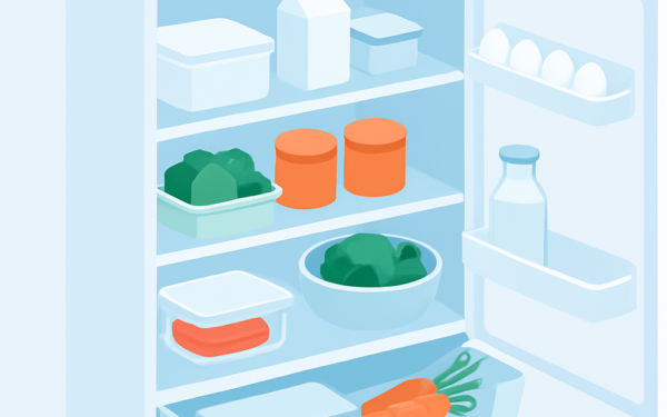 Ilustracao BoraDicas tutorial como conservar alimentos na geladeira com organizacao