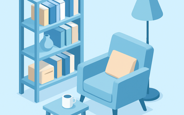 Ilustracao BoraDicas tutorial como criar cantinho de leitura organizado