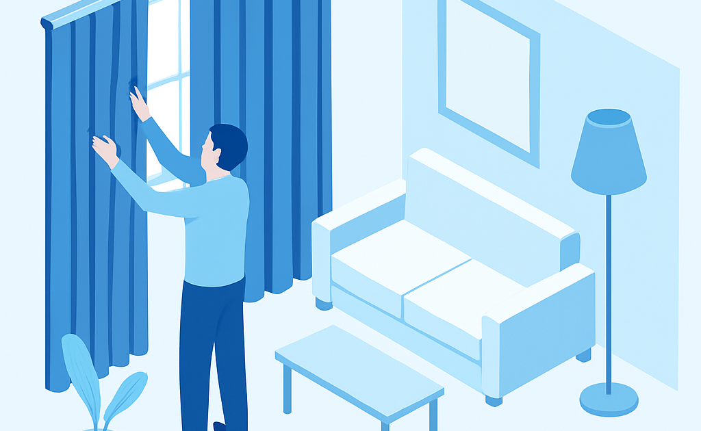 como criar parede acustica usando cortinas pesadas passo a passo BoraDicas