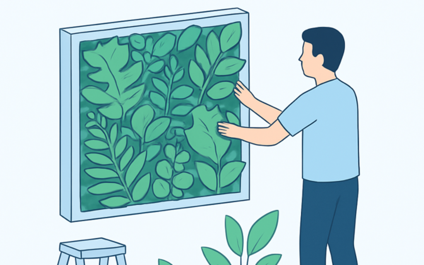 como criar parede de plantas artificiais realistas passo a passo BoraDicas