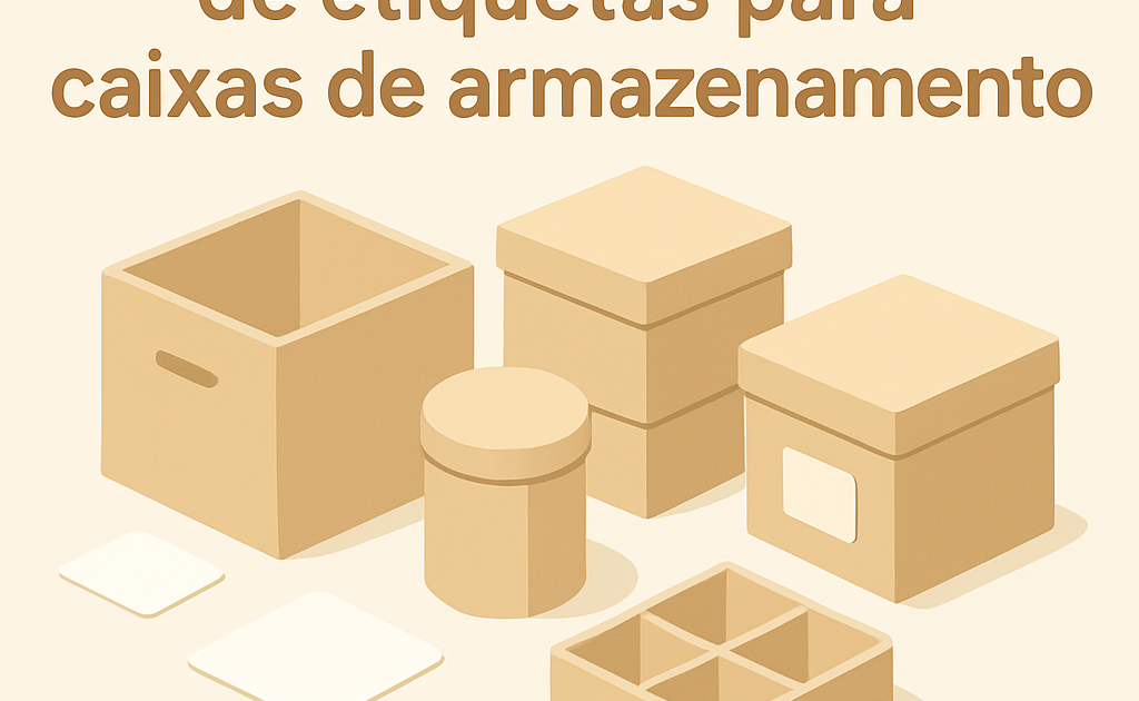 como criar sistema de etiquetas para caixas de armazenamento passo a passo BoraD