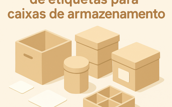 como criar sistema de etiquetas para caixas de armazenamento passo a passo BoraD