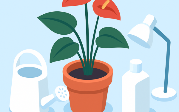 Ilustracao BoraDicas tutorial como cuidar de anturio em casa