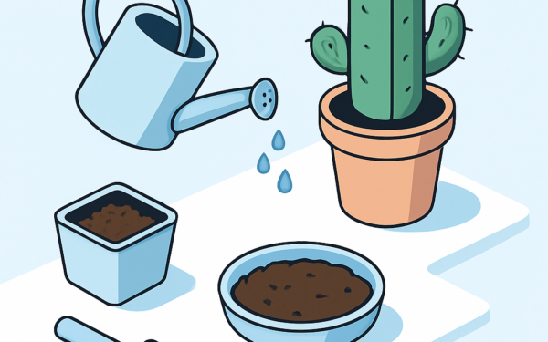 Ilustracao BoraDicas tutorial como cuidar de cacto em vaso