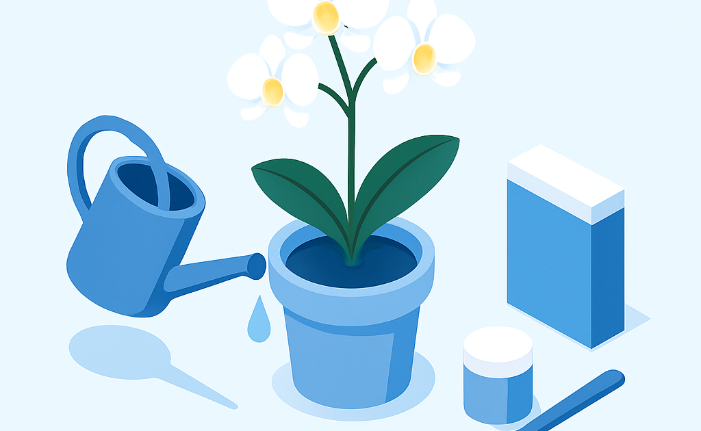 Ilustracao BoraDicas tutorial como cuidar de orquidea em vaso