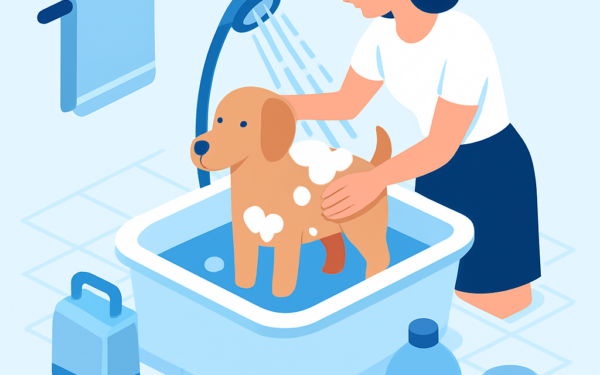 Ilustracao BoraDicas tutorial como dar banho em cachorro em casa
