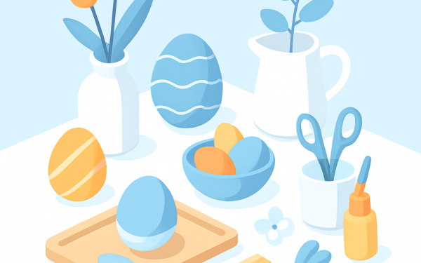 Ilustracao BoraDicas tutorial como decorar casa para pascoa gastando pouco