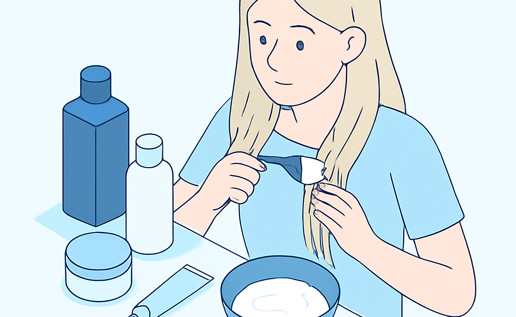 Ilustracao BoraDicas tutorial como descolorir cabelo em casa com seguranca