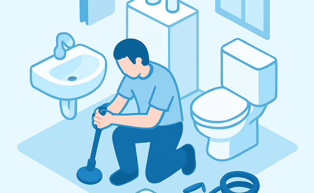 Ilustracao BoraDicas tutorial como desentupir cano de esgoto em casa