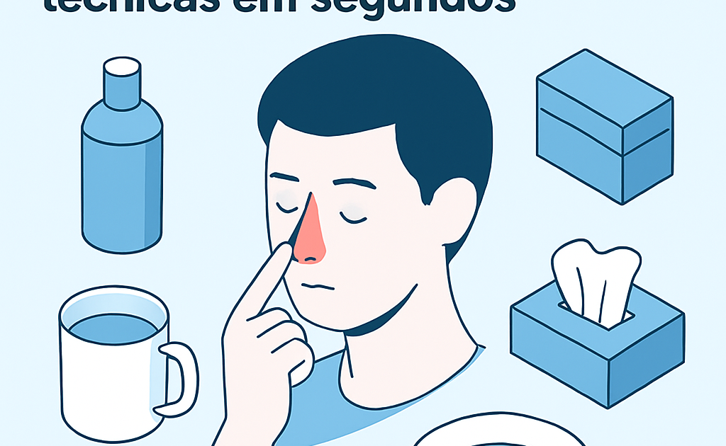Ilustracao BoraDicas tutorial tecnicas para desobstruir nariz entupido rapidamente