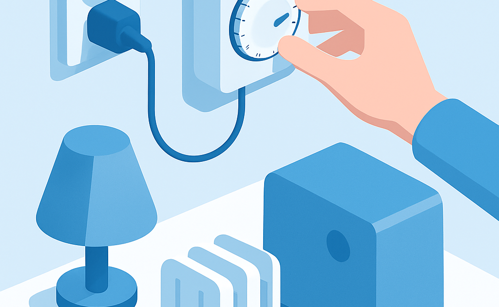 Ilustracao BoraDicas tutorial instalacao timer economizar energia