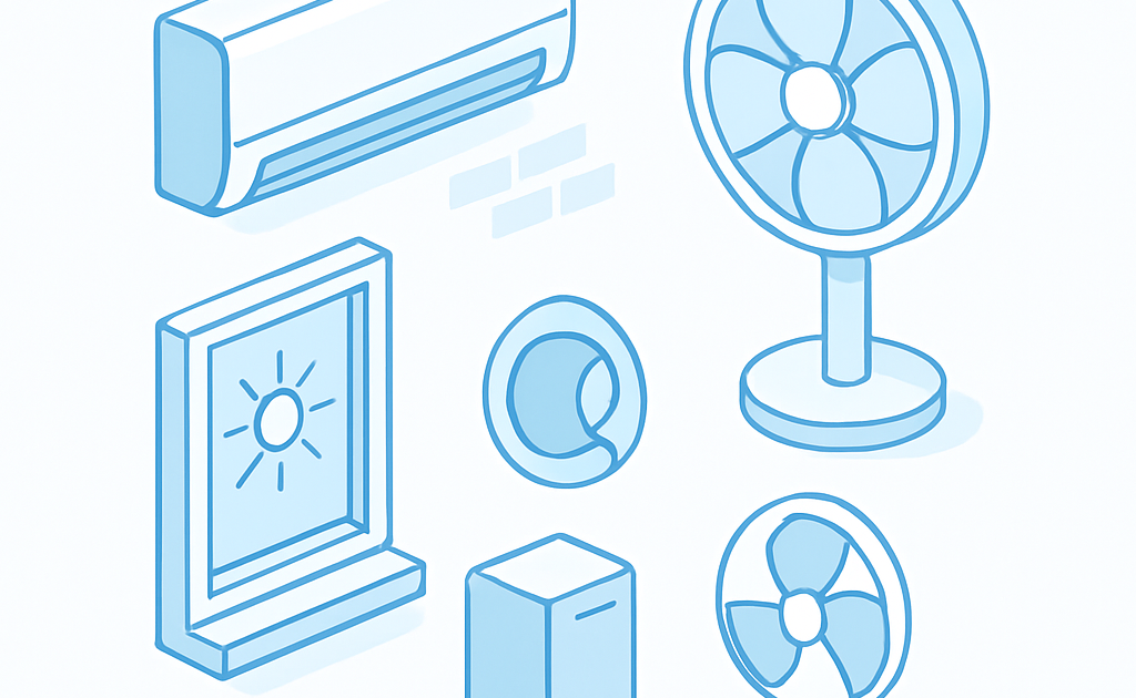 Ilustracao BoraDicas tutorial como economizar energia no verao com ar condicionado e ventiladores