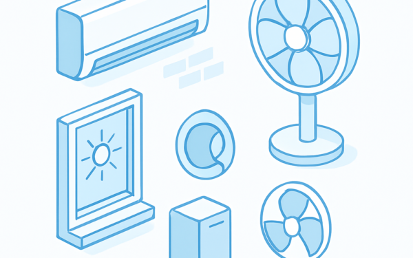 Ilustracao BoraDicas tutorial como economizar energia no verao com ar condicionado e ventiladores