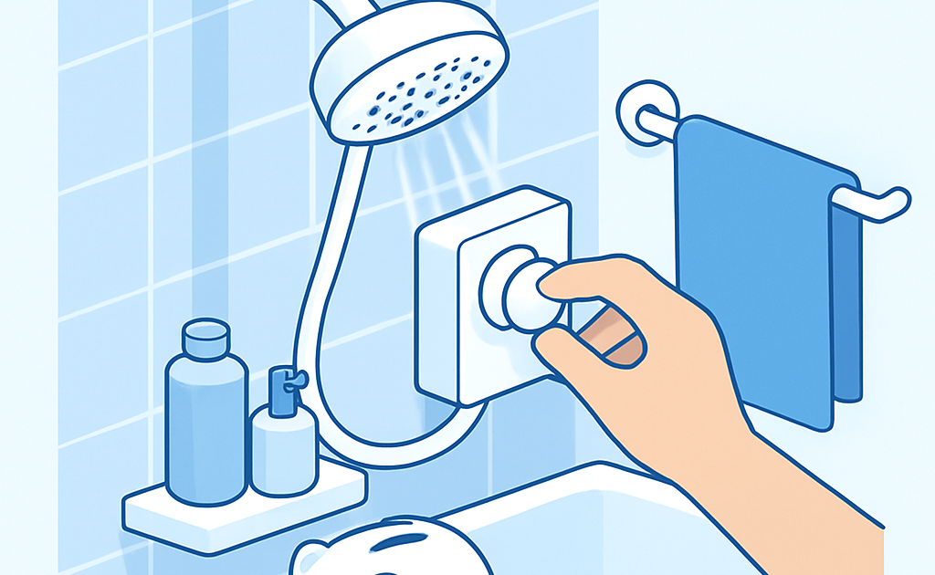 Ilustracao BoraDicas tutorial como economizar no chuveiro eletrico