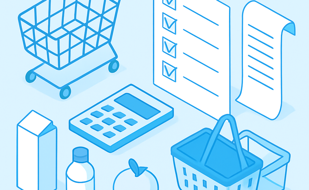 Ilustracao BoraDicas tutorial sobre como economizar no supermercado com lista inteligente