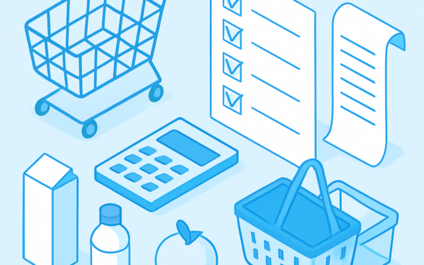 Ilustracao BoraDicas tutorial sobre como economizar no supermercado com lista inteligente