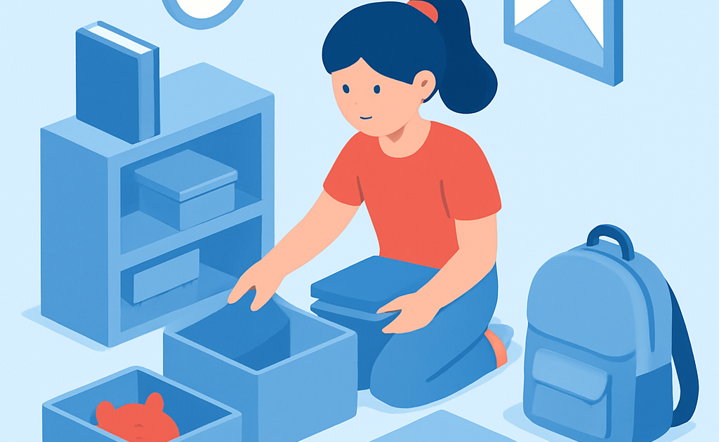 Ilustracao BoraDicas tutorial como ensinar crianca a ser organizada