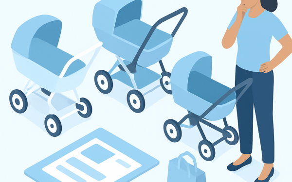 Ilustracao BoraDicas tutorial como escolher carrinho de bebe economico