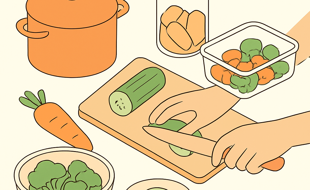 como evitar desperdicio de legumes com tecnica de prepreparo passo a passo BoraD