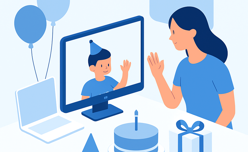 Ilustracao BoraDicas tutorial aniversario virtual infantil