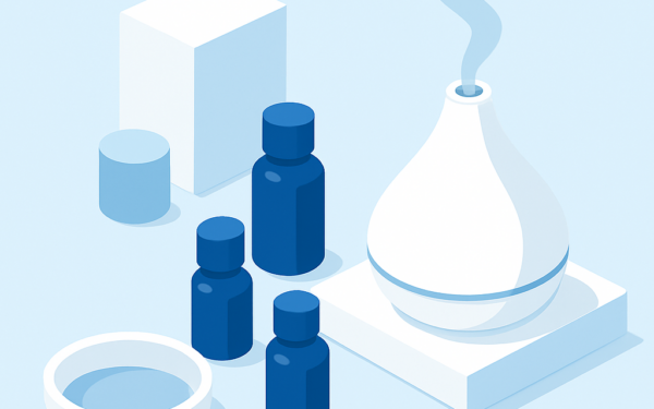 Ilustracao BoraDicas tutorial como fazer aromaterapia em casa com difusor e oleos essenciais