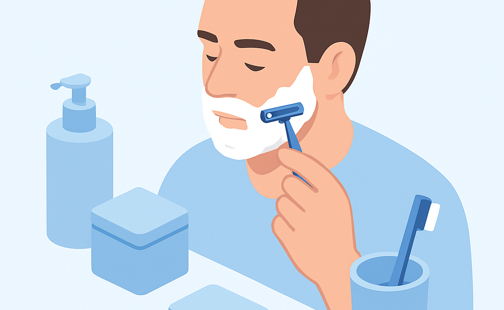 Ilustracao BoraDicas tutorial como fazer barba com gilete sem cortar