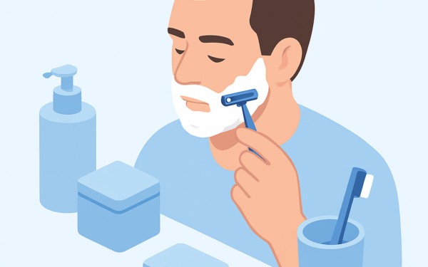 Ilustracao BoraDicas tutorial como fazer barba com gilete sem cortar