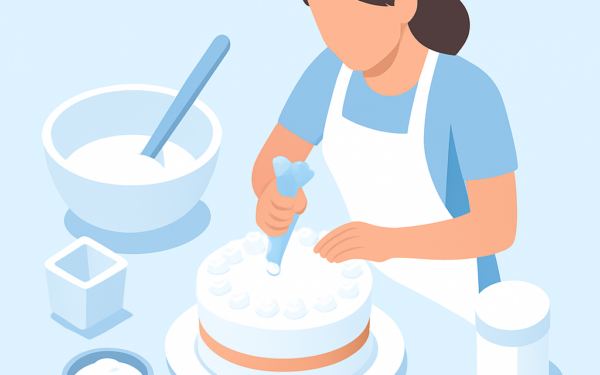 Ilustracao BoraDicas tutorial como fazer bolo decorado simples em casa