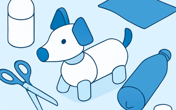 Ilustracao BoraDicas tutorial como fazer brinquedo de cachorro com garrafa PET reciclada