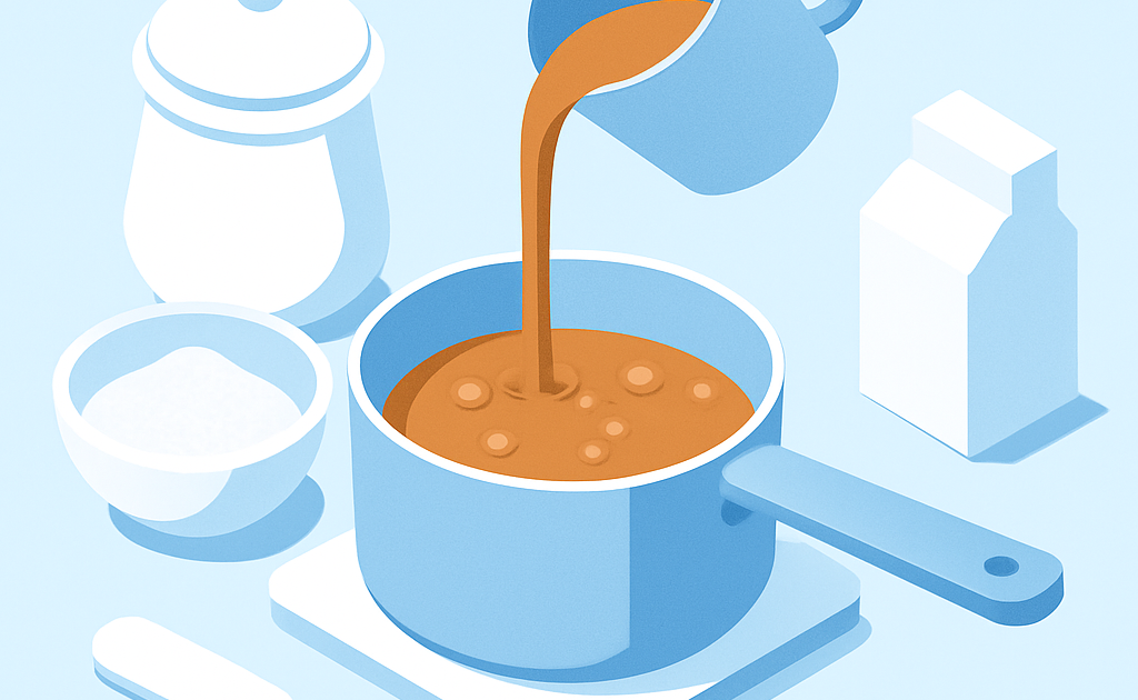 Ilustracao BoraDicas tutorial como fazer calda de caramelo