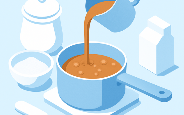 Ilustracao BoraDicas tutorial como fazer calda de caramelo