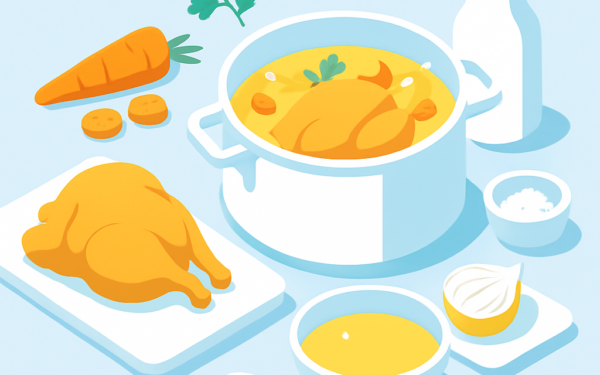Ilustracao BoraDicas tutorial como fazer caldo de galinha caseiro