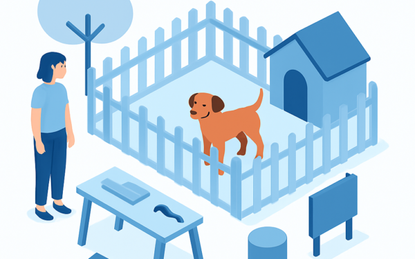 Ilustracao BoraDicas tutorial como fazer cercado para cachorro no quintal
