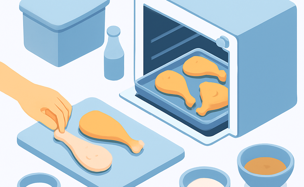 Ilustracao BoraDicas tutorial como fazer coxa e sobrecoxa assada crocante no forno