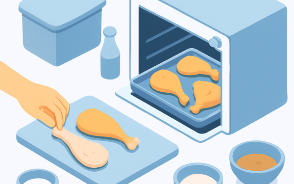 Ilustracao BoraDicas tutorial como fazer coxa e sobrecoxa assada crocante no forno