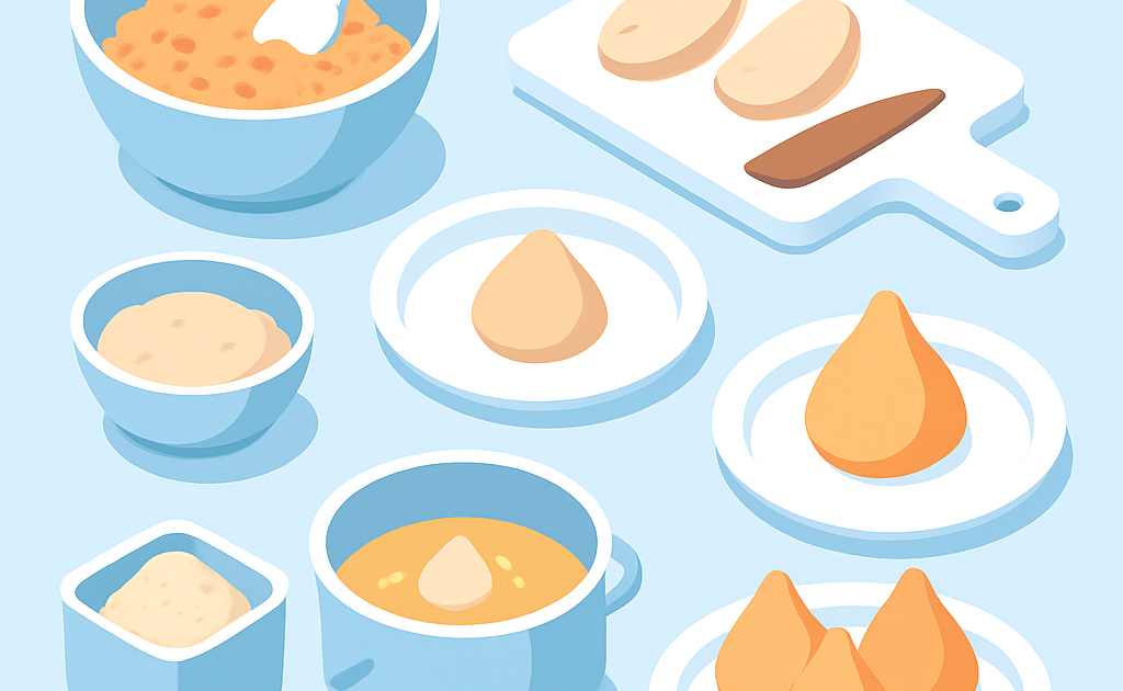 Ilustracao BoraDicas tutorial como fazer coxinha de frango em casa