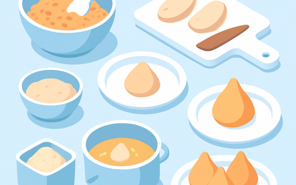 Ilustracao BoraDicas tutorial como fazer coxinha de frango em casa