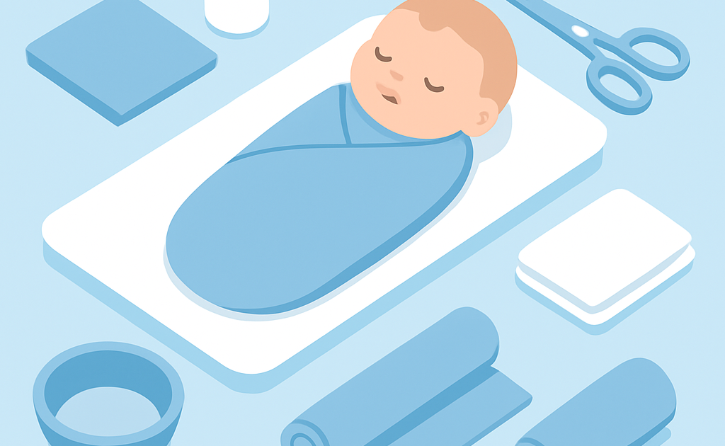 Ilustracao BoraDicas tutorial como fazer cueiro para bebe passo a passo