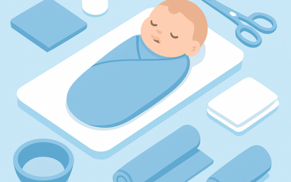 Ilustracao BoraDicas tutorial como fazer cueiro para bebe passo a passo