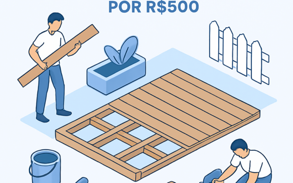 Ilustracao BoraDicas tutorial como fazer deck madeira quintal passo a passo
