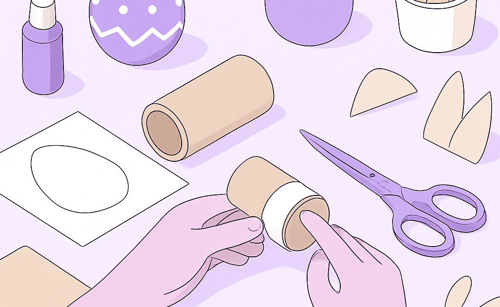 como fazer enfeites pascoa rolo papel passo a passo BoraDicas
