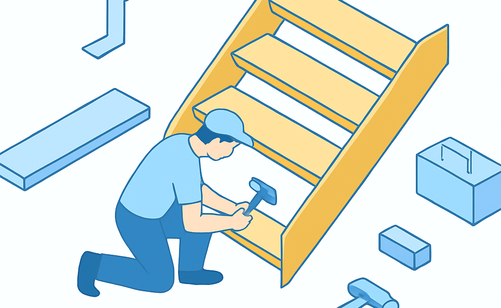 Ilustracao BoraDicas tutorial como fazer escada de madeira simples