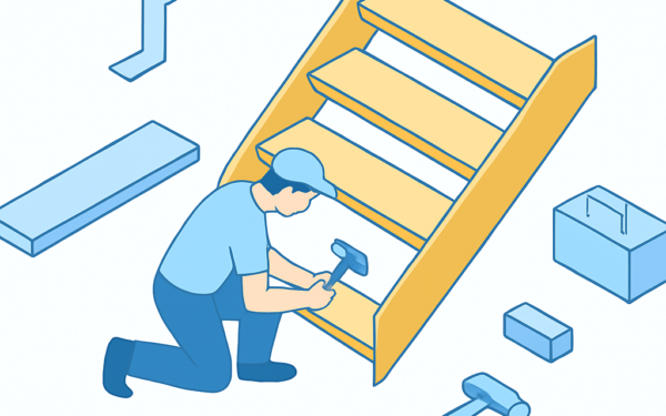 Ilustracao BoraDicas tutorial como fazer escada de madeira simples
