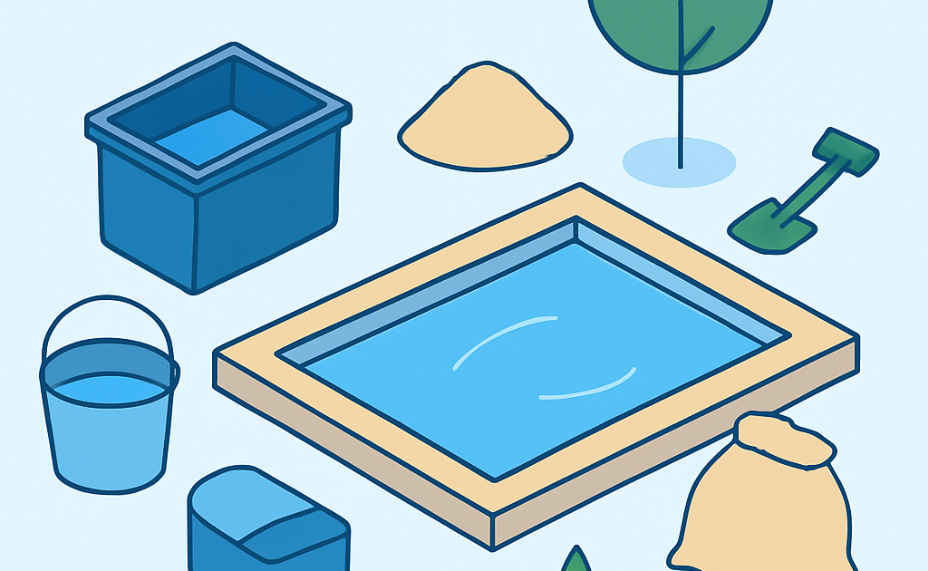 Ilustracao BoraDicas tutorial como fazer espelho dagua no jardim